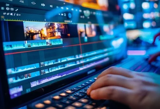 video editing process stockcake